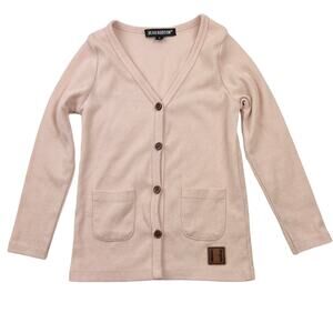 Beau Hudson Pastel Pink Ribbed Cardigan
